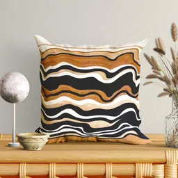 SHADES of LIFE Black & Brown Square Cushion Covers-26