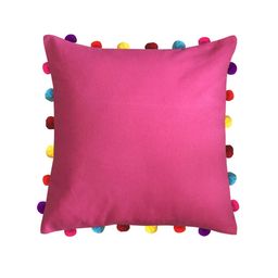 Lushomes Pink Solid Square Cushion Covers-image-89
