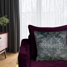Tasseled Home Grey Ethnic Motifs Velvet Square Cushion Cover-image-22