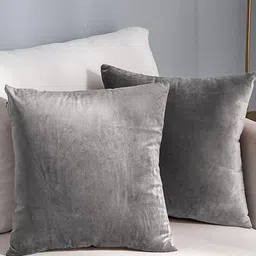 AEROHAVEN Grey 2 Pcs Reversible Square Cushion Covers-21