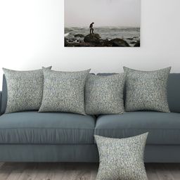 BIGGER FISH Grey 5 Pieces Square Cushion Covers-image-97