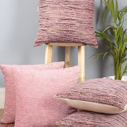 CAZIMO Pink 5 Pieces Abstract Print Jacquard Square Cushion Covers-image-7