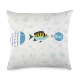 WAXWINGO White & Blue Geometric Square Cushion Covers-image-9