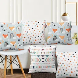 AEROHAVEN Set of 5 Geometric Square Cushion Covers-6