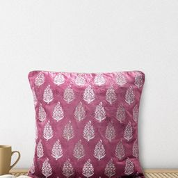 Living scapes by Pantaloons Purple & White Floral Square Cushion Covers-picture-11