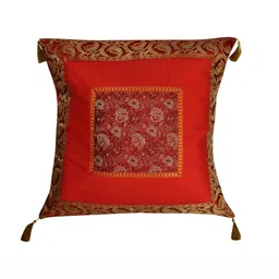 Lal Haveli Red Ethnic Motifs Square Cushion Covers-image-23