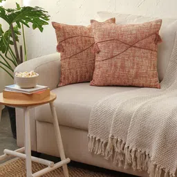 House This Bhargavi Pink 2 Pieces Cotton Square Cushion Covers-image-74