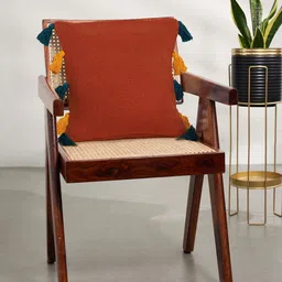 Living scapes by Pantaloons Rust & Orange Square Cushion Covers-40