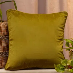 ZEBA Green Velvet Square Cushion Covers-29