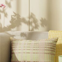 Pure Home and Living Green & Brown Embroidered Cotton Rectangle Cushion Cover-image-63