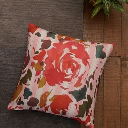 ZEBA Pink & Red Square Cushion Cover-image-87
