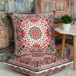 Alina decor Red & White 2 Pieces Ethnic Motifs Square Cushion Covers-image-95