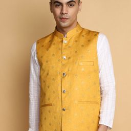 V-Mart Printed Mandarin Collar Nehru Jacket-31