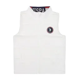 U.S. Polo Assn. Kids Boys Mock Collar Sleeveless Quilted Jacket-picture-43