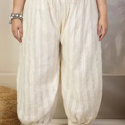 CLORA CREATION PLUS Women Woven Design Loose Fit Cotton Salwar-image-85