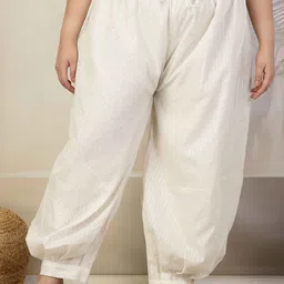 CLORA CREATION PLUS Women Woven Design Loose Fit Cotton Salwar-image-84
