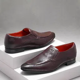 Ruosh Men Leather Formal Slip-On Shoes-image-24