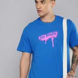 Levis Brand Logo Printed Drop-Shoulder Sleeves Oversized Pure Cotton T-shirt-image-90