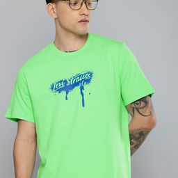 Levis Brand Logo Printed Oversized Drop-Shoulder Sleeves Pure Cotton T-shirt-image-7