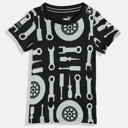 PUMA Motorsport Kids Mercedes AMG Petronas Printed Regular Fit Pure Cotton Sustainable T-shirt-image-20