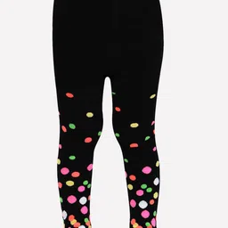Bonjour Girls Black Printed Cotton Tights-image-29