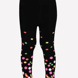 Bonjour Girls Black Printed Cotton Tights-image-28