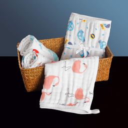 Moms Home Kids Set Of 3 Printed Organic Cotton Towels-55