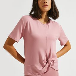 Koton Pink Drop-Shoulder Sleeves Twisted Top-picture-18
