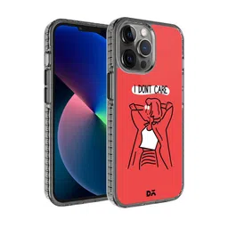 DailyObjects Red Black & White I Don't Care Printed iPhone 12 Pro Phone Case-91