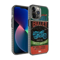 DailyObjects Black & Red Printed Bullet Matchbox Stride iPhone 12 Pro Phone Case image 1