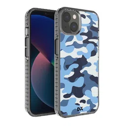 DailyObjects Black & Blue Printed Camouflage Aquatic Stride  iPhone 13 Mini Phone Case-36