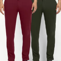 T.T. Men Pack Of 2 Cotton Comfort Fit Track Pants-image-72