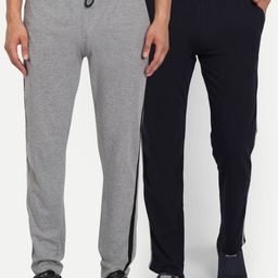T.T. Men Pack Of 2 Cotton Comfort Fit Track Pants-image-61