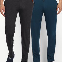T.T. Men Pack Of 2 Cotton Comfort Fit Track Pants-image-69