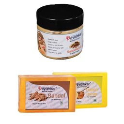 Deyomkar 3 Pcs Herbal Sandalwood Face Pack with Sandalwood & Lemon Honey Soap-14