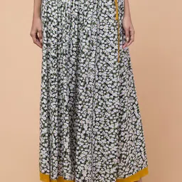 Hive91 Floral Printed Maxi Flared Skirt-picture-15