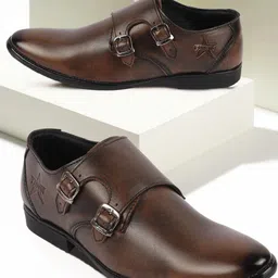 FAUSTO Men Leather Formal Monks-image-36