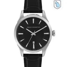 French Connection Men Black Dial & Leather Straps Analogue Chronograph Watch-FCP31S-image-43