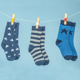 Mylo Infants Kids Pack Of 3 Patterned Above Ankle-Length Socks-56