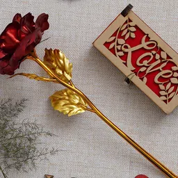 eCraftIndia Red & Brown 2 Pcs Valentine Gift Set-image-63