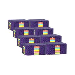 Kuber Industries Blue & White 8 Pieces Printed Regular Waterproof Drawer Organisers-57