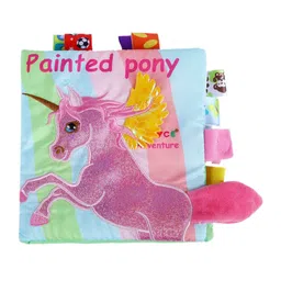 Baby Moo Infants Painted Pony Educational Learning 3D Cloth Book With Rustle Paper-50
