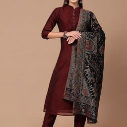 SWI Stylish Ethnic Motifs Woven Design Shawl-image-6