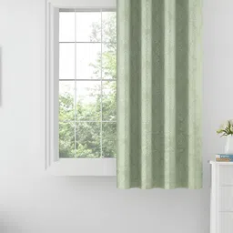 SWAYAM Green Ethnic Motifs Window Curtain-29