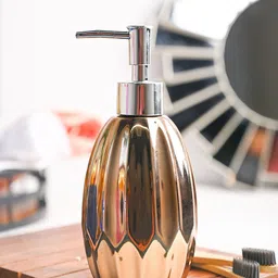 MARKET99 Golden Textured Ceramic Soap Dispenser - 400 ML-7