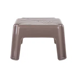Kuber Industries Coffee Brown Classic Glossy Step Stool Bathroom Accessories-26