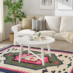 Budhrajrugs White & Green Geometric Reversible Dhurrie-31