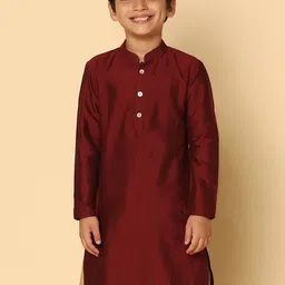 KISAH Boys Mandarin Collar Straight Kurta-26