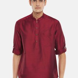 indus route by Pantaloons Men Maroon Kurta-42