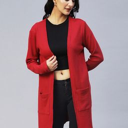 Rigo Solid Open Front Cotton Shrug-15